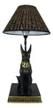 Black Gold Egyptian God Of Afterlife Death And Mummies Anubis Table Lamp Statue