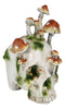 Day Of The Dead Toadstool Mushrooms And Moss Fungi Gothic Skull Figurine