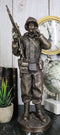 Ebros Military WW2 Staff Sergeant Squad Commander Smoking Cigar Statue Military War Era Soldier Decorative Figurine 13.25"Tall