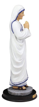 Roman Catholic Saint Mother Teresa of Calcutta Statue With Brass Name Plate 11"H