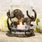 Ebros Gift Aluminum Nautical Coastal Reef Giant Kraken Sea Octopus Wrapping Its Tentacle Legs Around A Glass Votive Candle Holder Figurine As Home Living Room Or Vanity Accent Decorative Candleholder