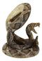 Rustic Western Coiled Diamondback Rattlesnake Snake Double Wine Bottles Holder