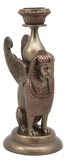 Ebros Greco Egyptian Guardian Sphinx Or Androsphinx Candle Holder Figurine