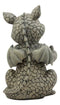 Whimsical Good Job Thumbs Up Dragon Garden Statue Faux Stone Resin Finish 10"H