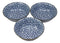 Ebros Gift Blue And White Ming Style Floral Petals Ceramic Bowls Pack Of 3 Ramen Pho Soup Bowl Set 32oz 8"Diameter Made In Japan