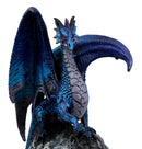 Ebros Aqua Dragon Fossil Cave Crystal Guardian LED Night Light Figurine 12.5"H