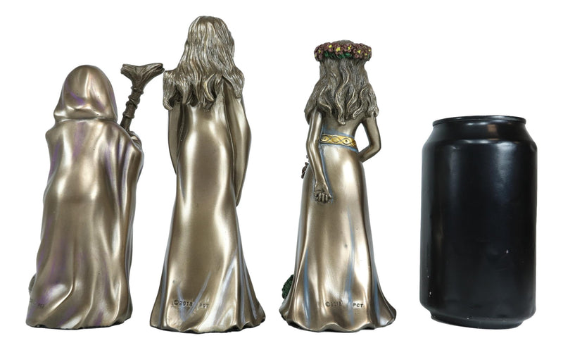 Ebros Wicca Triple Goddess Maiden Mother Crone Triune Moon Set of 3 Figurines