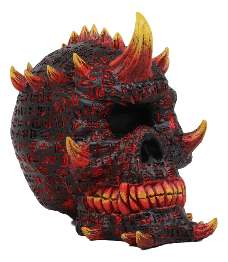 Ebros Hell Inferno Fire Cyclops Skull Statue Greek One Eyed Demon with Horns Figurine