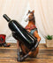 Wild West Western Cowboy Sitting Brown Horse with Red Scarf Wine Bottle Holder