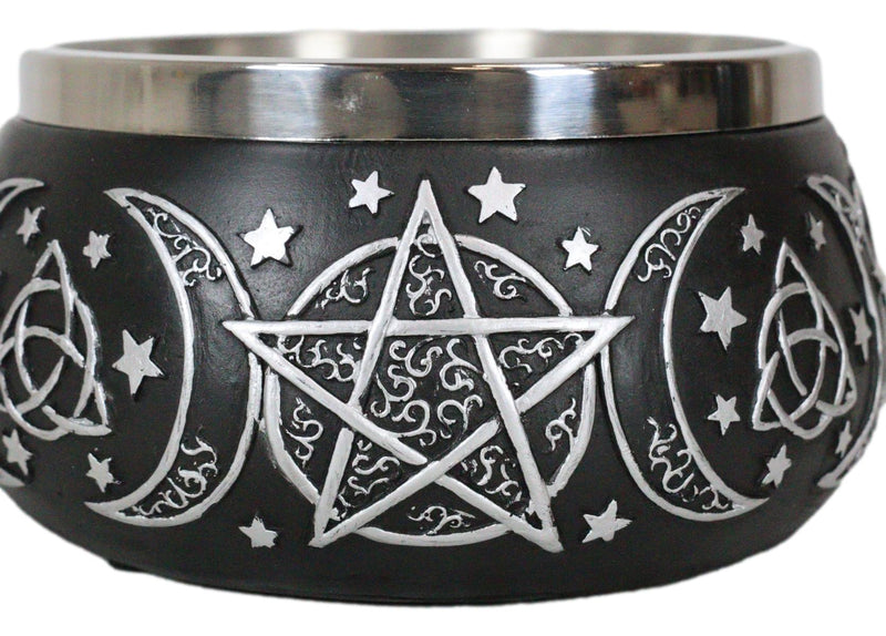 Wicca Metaphysical Triple Moon Celtic Triquetra Symbol Smudging Smudge Bowl