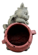 Naughty Climbing Dragon Baby Planter Pot Home Patio Garden Decor Statue 13"H