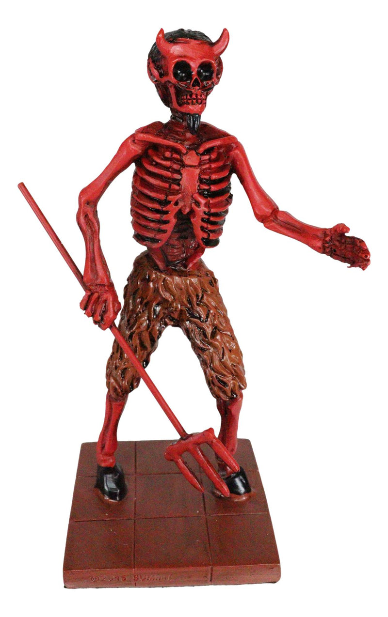 Ebros Gift El Diablo Satanic Hell Demon Reaper With Fork Skeleton