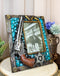 Rustic Western US Marshall Badge Gun Bullets Turquoise Rocks Photo Picture Frame