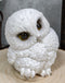 Ebros Adorable Snowy Tundra White Baby Owl Wobble Tiptoeing Happy Feet Figurine