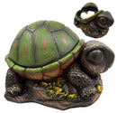 Ebros Gift Adorable Turtle Secret Stash Shell Decorative Jewelry Trinket Box Figurine 8.5" L