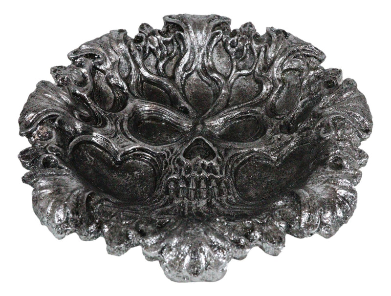 Baroque Tree Of Death Skull Dish Bowl Tray For Coins Keys Organizer Figurine