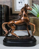 Rustic Western Country Equestrian Beauty Horse Bronzed Resin Figurine With Base