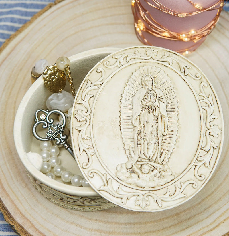 Ebros Our Lady Of Guadalupe Decorative Jewelry Box Blessed Virgin Mary Keepsake Decor