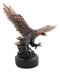 Wings of Glory Heraldic Bald Eagle Swooping Fiercely At Prey Figurine With Base