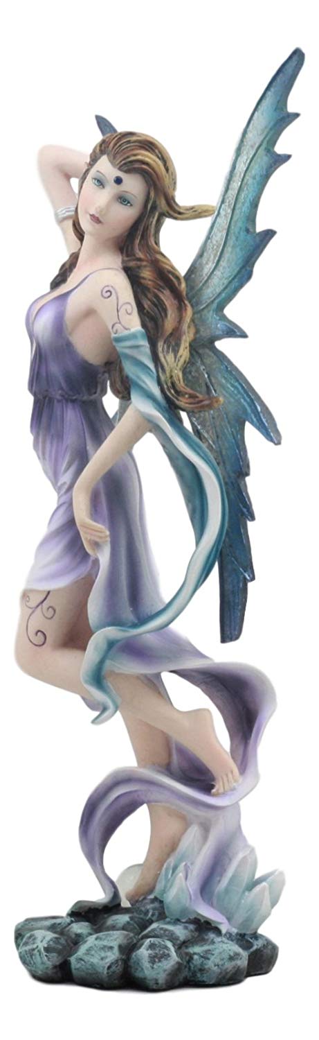 Ebros Large Celestial Tao Wind Elemental Fairy Statue 11"H Decorative Mythical Fantasy Fairy Fae Figurine Collectible