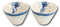 Nautical Blue And White Jellyfish Cereal Small Rice Soup Ceramic Bowls Pack Of 2