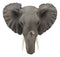 Ebros Safari African Bush Elephant Wall Bust Sculpture 9" Tall Majestic Noble Elephant Head Hanging Wall Decor Figurine for Wild Animal Lovers - Ebros Gift