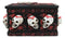 Day Of The Dead Red Floral Sugar Skull Small Stash Jewelry Box 4.25"L Figurine