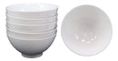 Ebros Contemporary White Double Walled Porcelain Rice Bowls 8oz 4.5"Dia Ideal Bowl