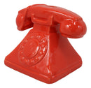 Vintage Nostalgia Red Rotary Telephone 7"L Money Coin Piggy Bank Decor