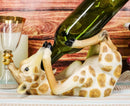 Ebros Gift Safari Drunken Long Necked Giraffe Wine Bottle Holder Caddy Figurine