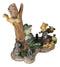 Jungle Patrol Bear Rabbit Turkey Squirrel Raccoon With Captured Hunter Figurine