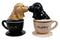 Ebros Cocker Spaniel Puppy Love Magnetic Ceramic Salt Pepper Shakers Set