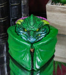 Hibernating Dragon Green Serpent Drake Small Stash Trinket Jewelry Box Figurine