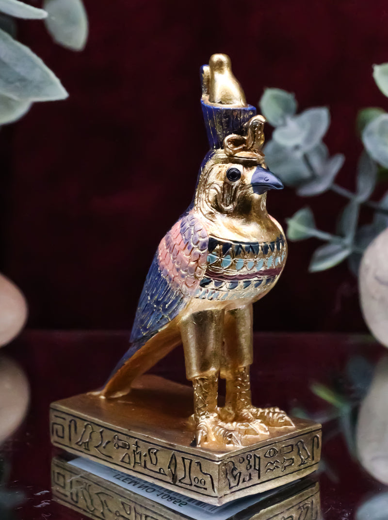 Egyptian God Of The Sky And War Horus Falcon Bird Dollhouse Miniature Statue