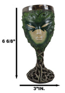 Ebros Rustic Woods Willow Forest Spirit Greenman Lady Wine Goblet Chalice Greenlady