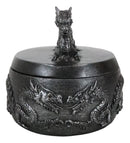 Oriental Dragon King Spirit Rune Flying Serpent Silver Decorative Jewelry Box