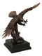 American Bald Eagle Swooping With Open Wings Bronze Electroplated Resin Figurine