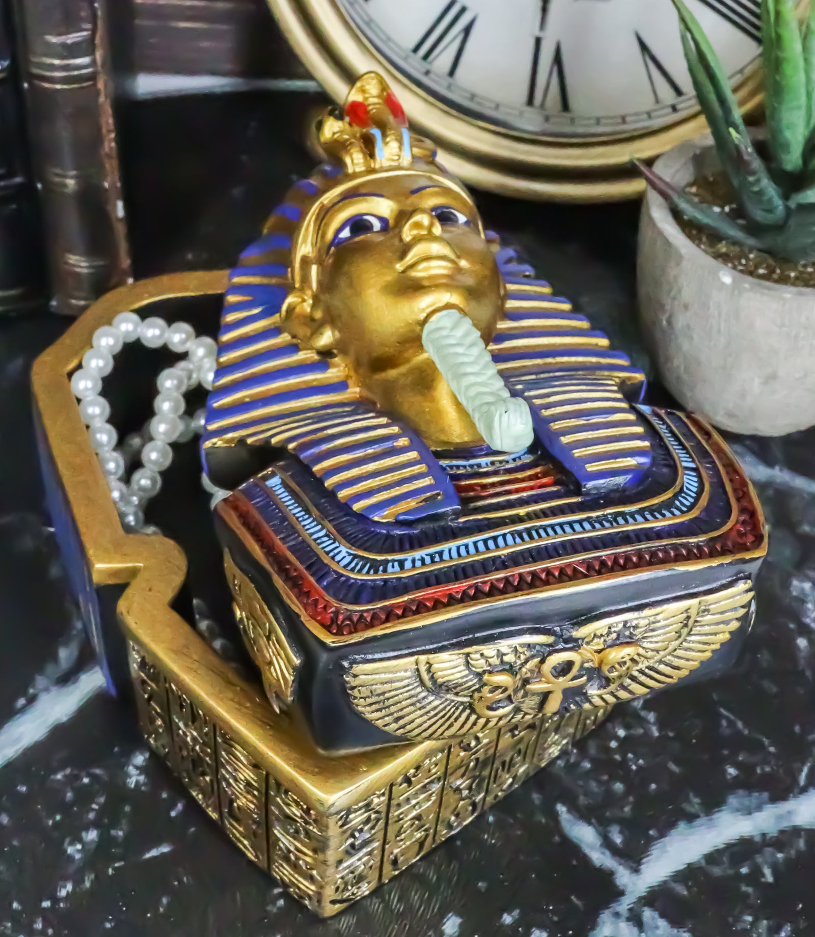 Ebros Gift Egyptian King Pharaoh Tutankhamun Hieroglyphic Golden ...