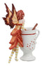 Amy Brown Autumn Apple Cider Cinnamon Tea Fairy Statue 6.25"Tall Tea Cup Fairy