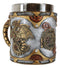 Ebros Golden Steampunk Cyborg Robotic Dragon Beer Stein Tankard Coffee Cup Mug