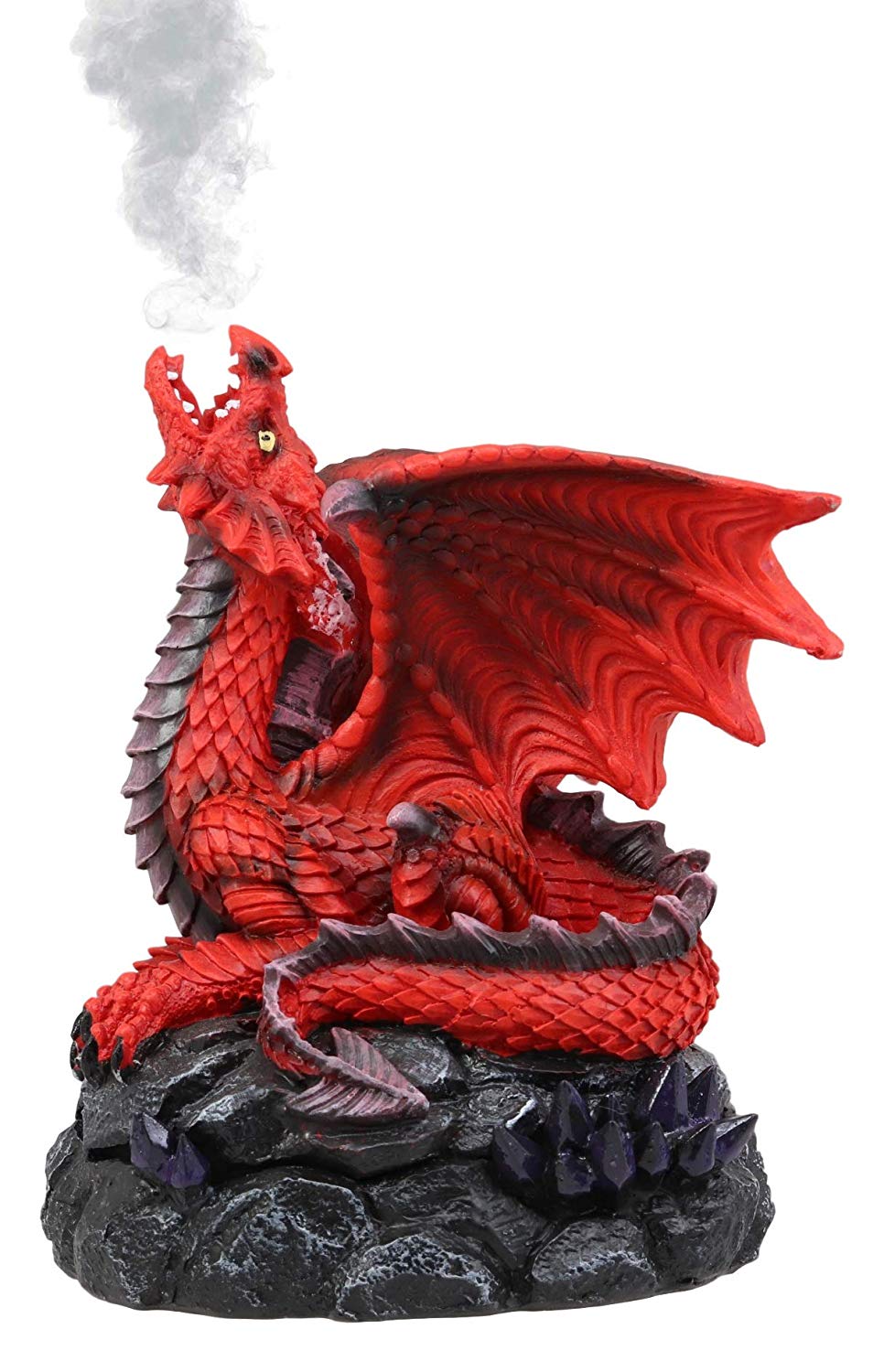 Ebros Smoke Fire Breathing Smaug Red Dragon Backflow Incense Cone Burn–  Ebros Gift