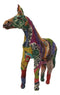 Safari Zebra Horse Hand Crafted Paper Mache In Colorful Sari Fabric Figurine