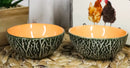 Ceramic Gourmet Presentation Fruity Cantaloupe Design Small Dipping Bowls Set