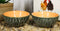 Ceramic Gourmet Presentation Fruity Cantaloupe Design Small Dipping Bowls Set