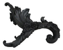 Classical Victorian Antique Black Roses Wine Bottle Holder Caddy Figurine