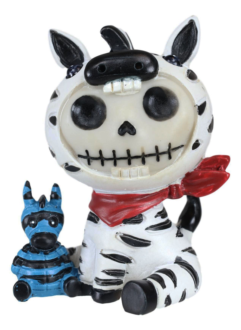 Ebros Gift Furry Bones Safari Zebra Horse Costume Skeleton Monster Figurine 3"H