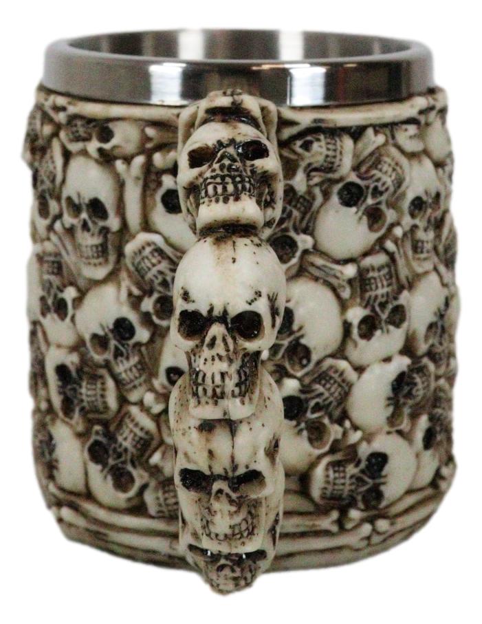 Underworld Ossuary Graveyard Skull Heap Bones Beer Stein Tankard Coffee Cup Mug