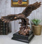 American Bald Eagle Swooping Towards Water Bronze Electroplated Resin Figurine