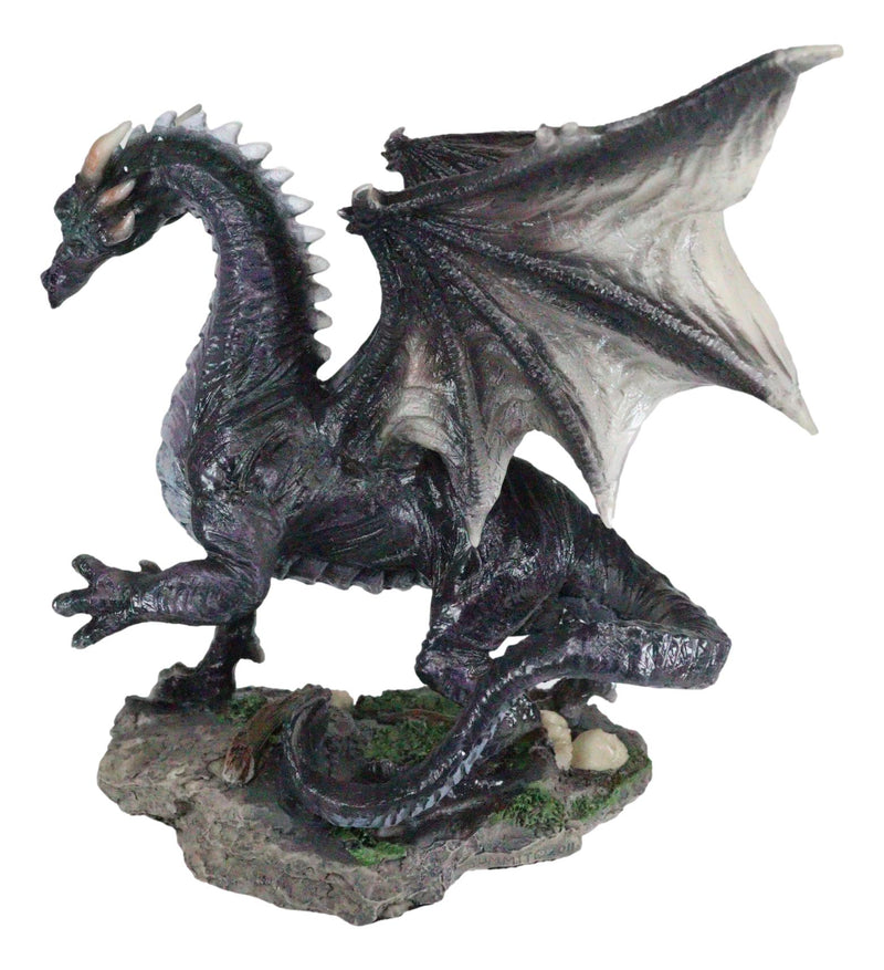 Black Shadow Night Dragon Figurine Dream Weaver Legendary Creature Sculpture