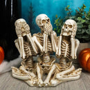 Ebros Gift Hear See Speak no Evil Skeleton Resin Figurine